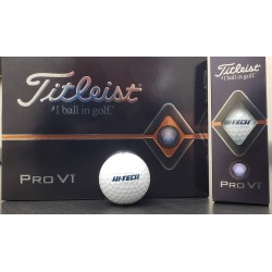 One Dozen Titleist Pro V1 Golf Balls with Hi-Tech logo