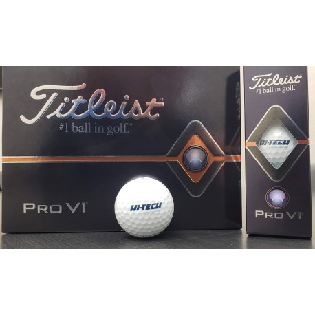 One Dozen Titleist Pro V1 Golf Balls with Hi-Tech logo