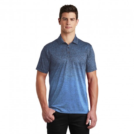 Sport-Tek ® Ombre Heather Polo | Carolina Blue/ True Navy