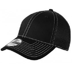 Stretch Mesh Contrast Stitch Cap